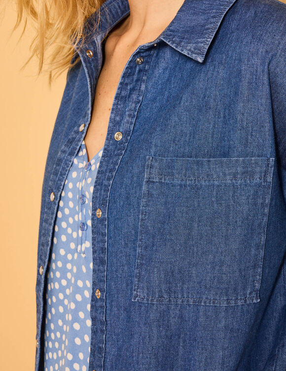 Oversize jeanshemd (stone) Oversize jeanshemd (stone)